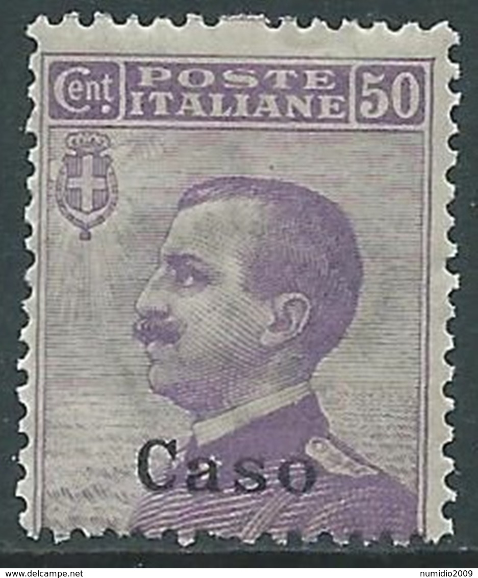 1912 EGEO CASO EFFIGIE 50 CENT MNH ** - RA3-2 - Egée (Caso)