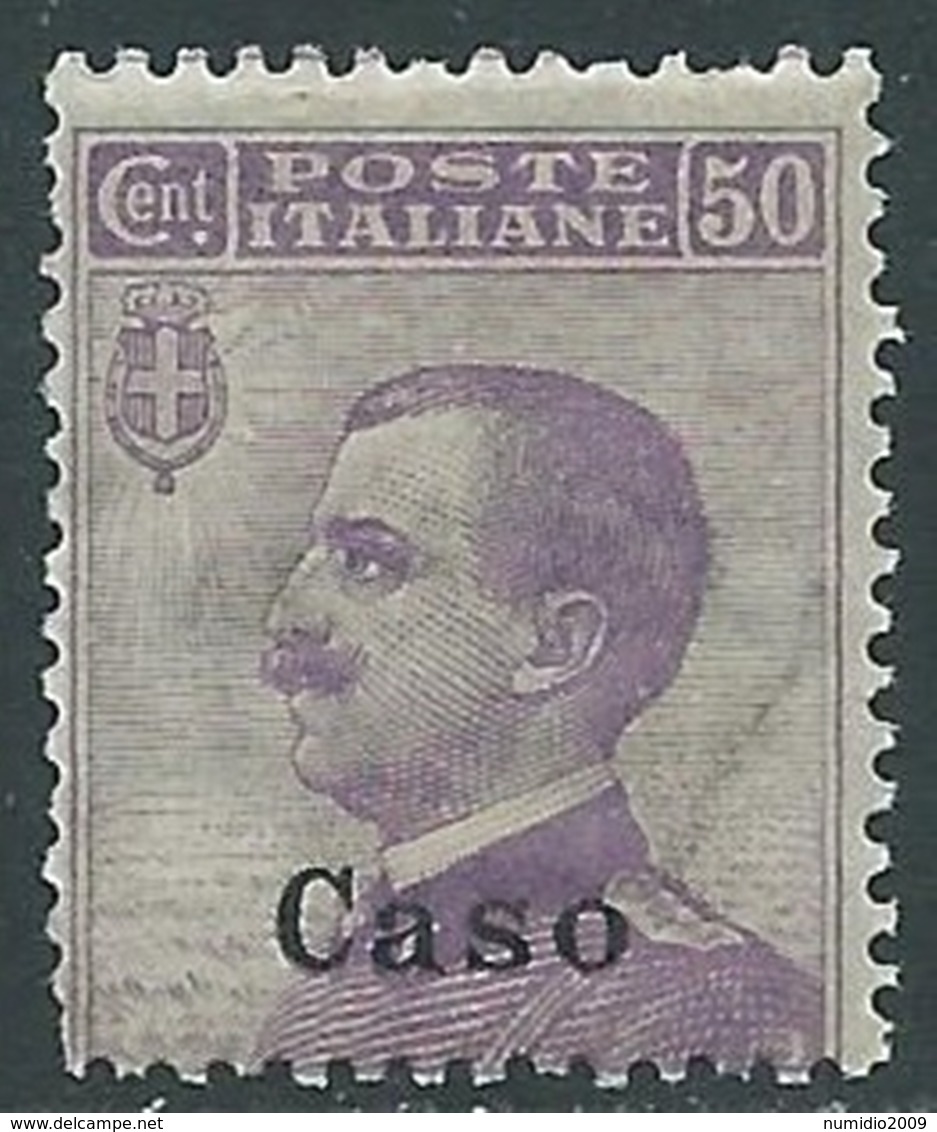 1912 EGEO CASO EFFIGIE 50 CENT MNH ** - RA3-3 - Egeo (Caso)