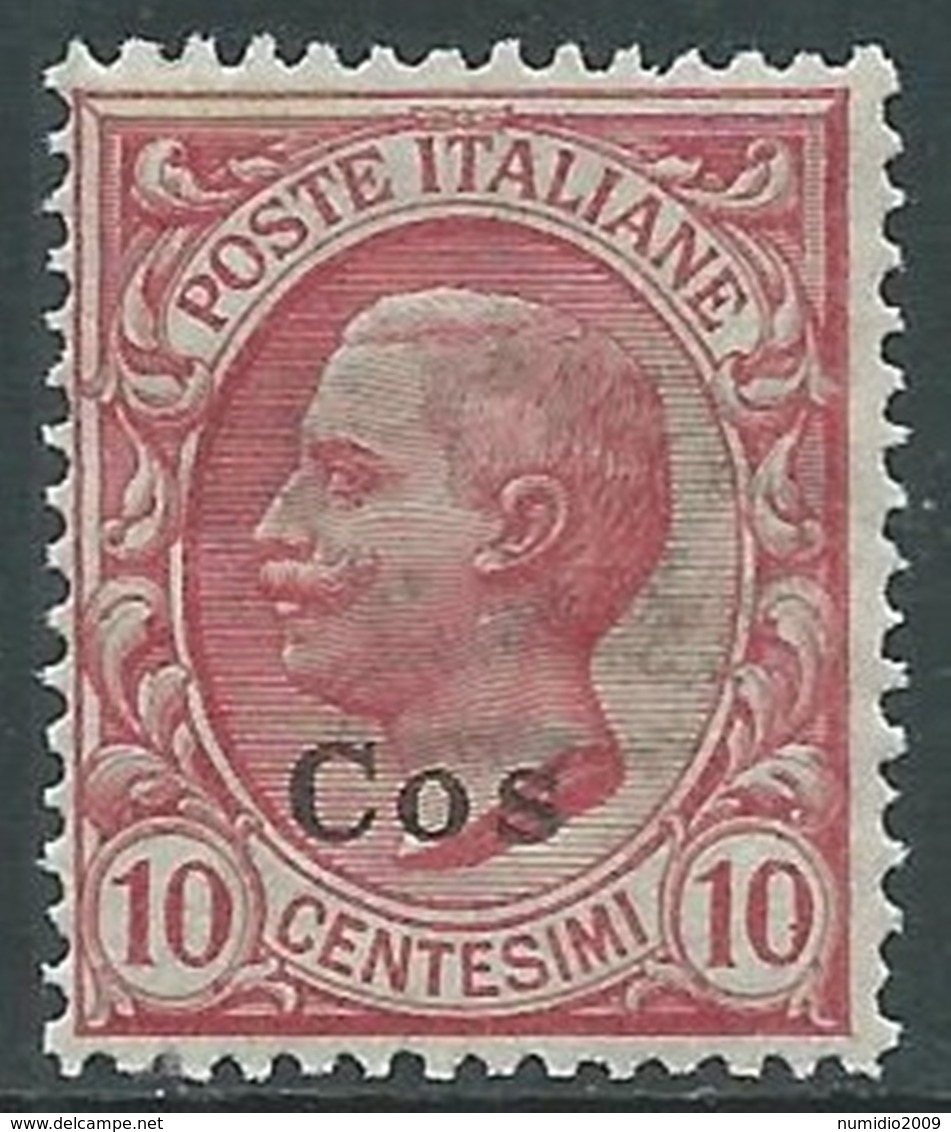 1912 EGEO COO EFFIGIE 10 CENT MNH ** - RA3-2 - Aegean (Coo)