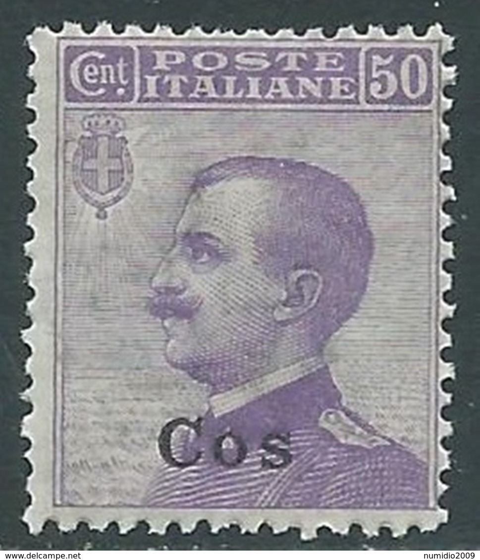 1912 EGEO COO EFFIGIE 50 CENT MNH ** - RA3-4 - Aegean (Coo)