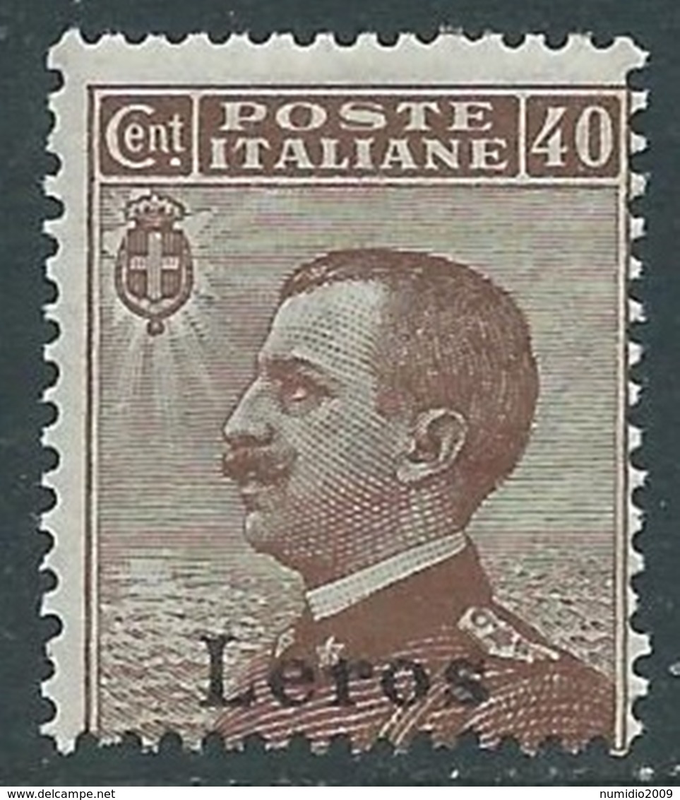 1912 EGEO LERO EFFIGIE 40 CENT MNH ** - RA3-3 - Egée (Lero)