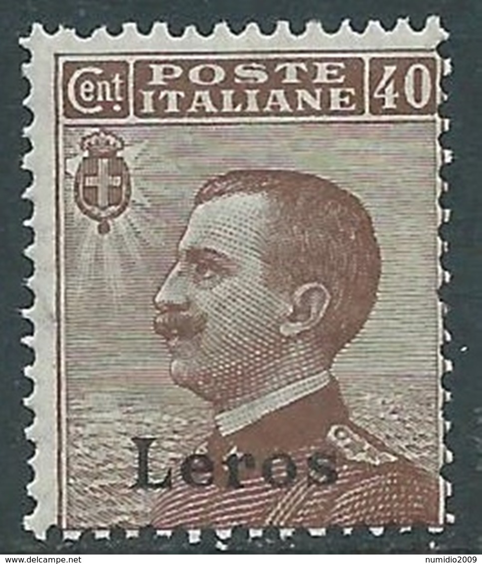 1912 EGEO LERO EFFIGIE 40 CENT MNH ** - RA3-4 - Egée (Lero)