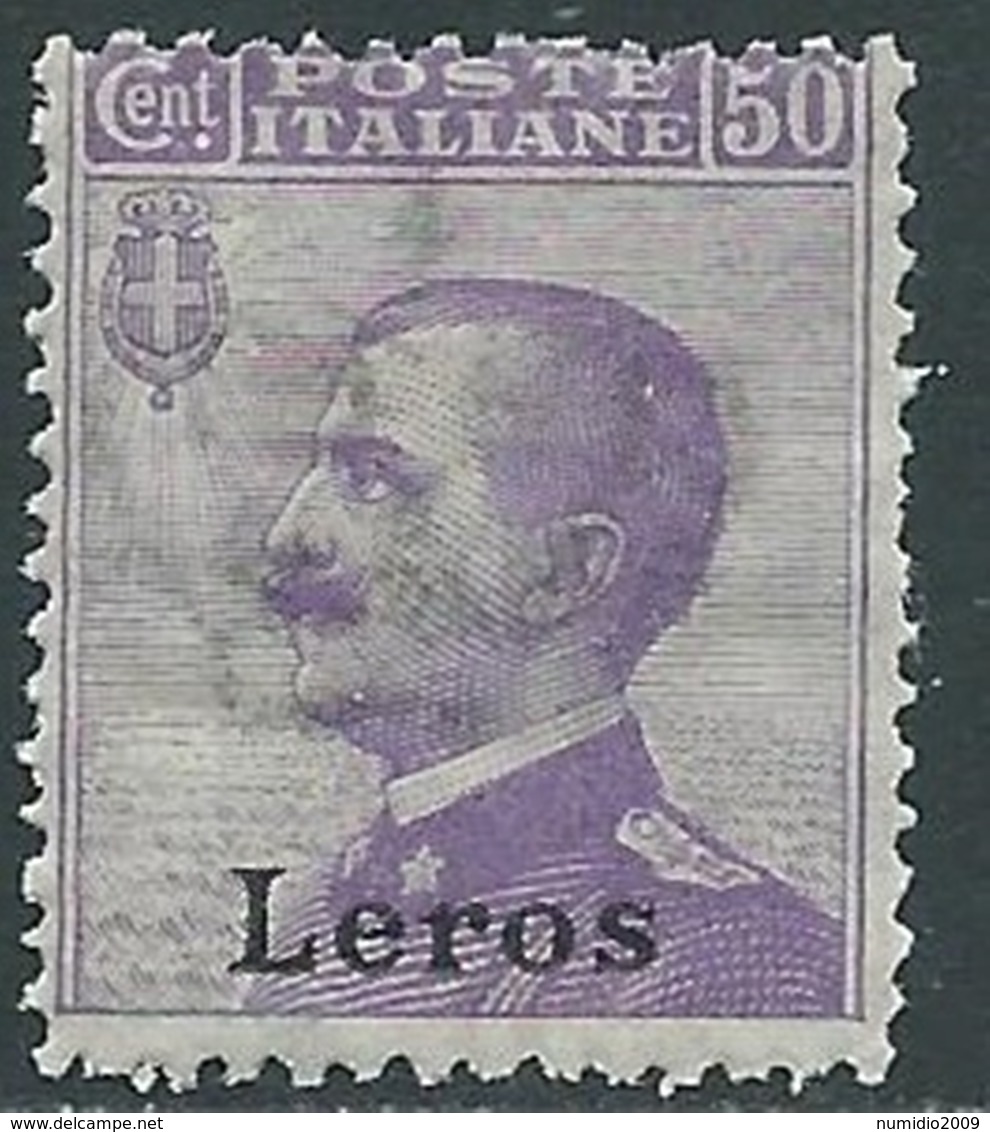 1912 EGEO LERO EFFIGIE 50 CENT MNH ** - RA3-3 - Ägäis (Lero)