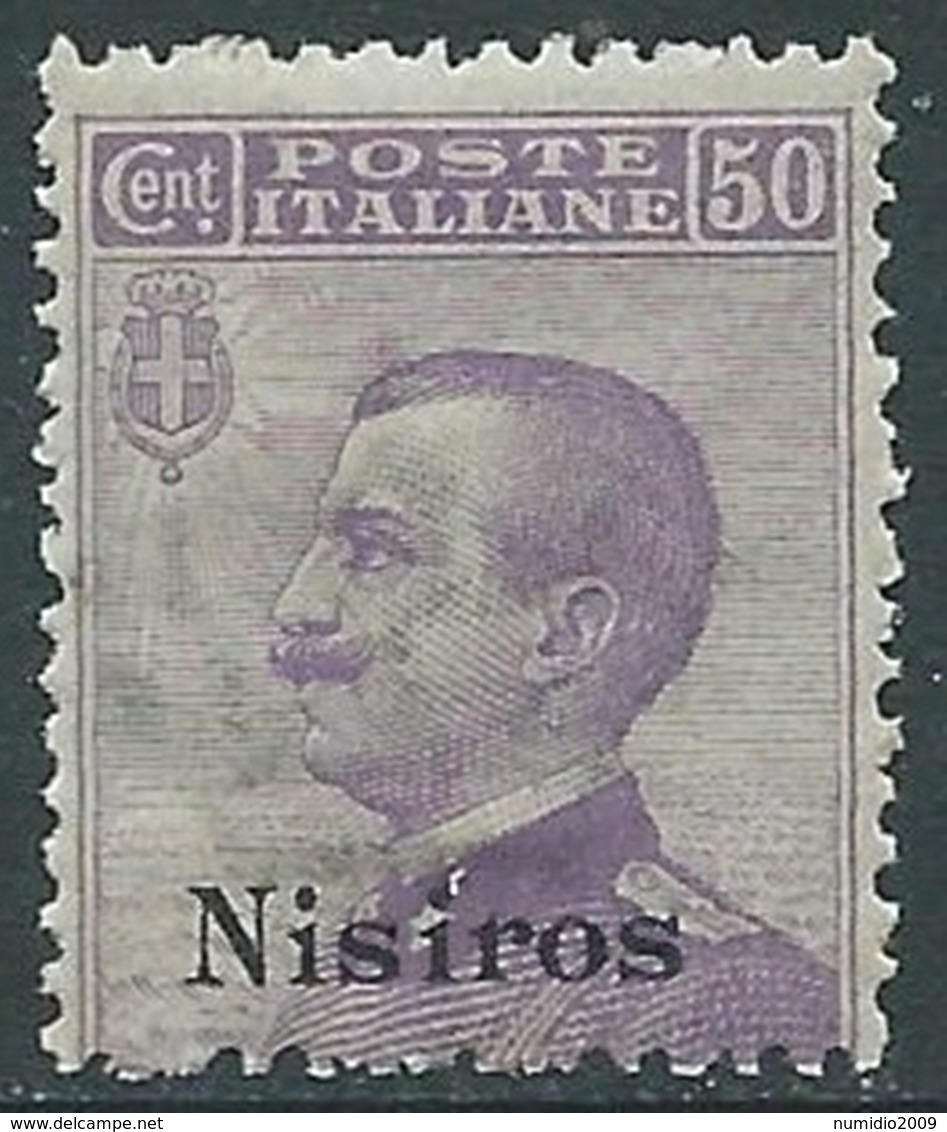 1912 EGEO NISIRO EFFIGIE 50 CENT MNH ** - RA3-7 - Aegean (Nisiro)