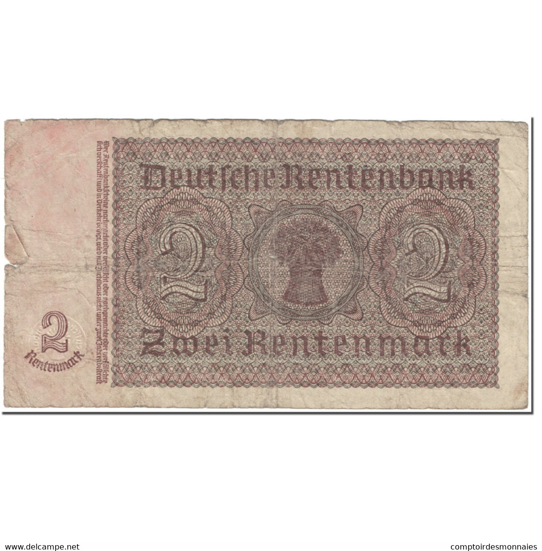 Billet, Allemagne, 2 Rentenmark, 1937, 1937-01-30, KM:174a, B - 2 Rentenmark