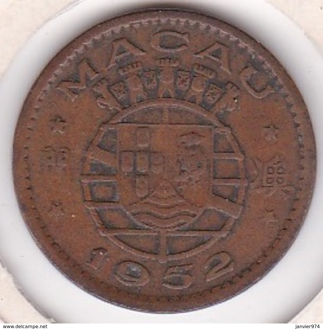 Colonie Portugaise Macau 10 Avos 1952, KM# 2 - Macao