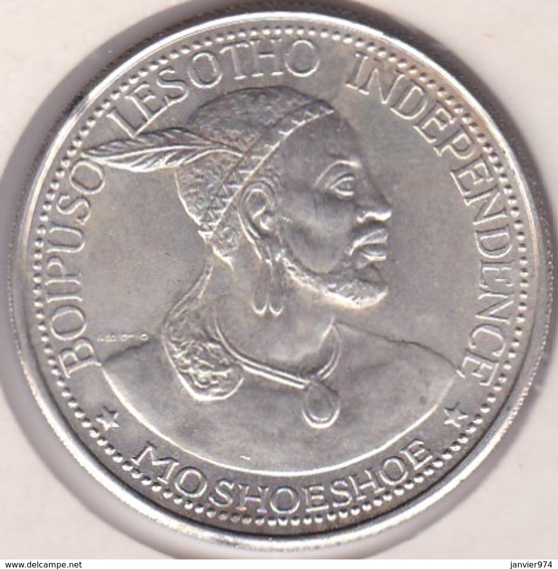 Lesotho 50 Licente 1966, Moshoeshoe II , En Argent .KM# 4.1 - Lesotho