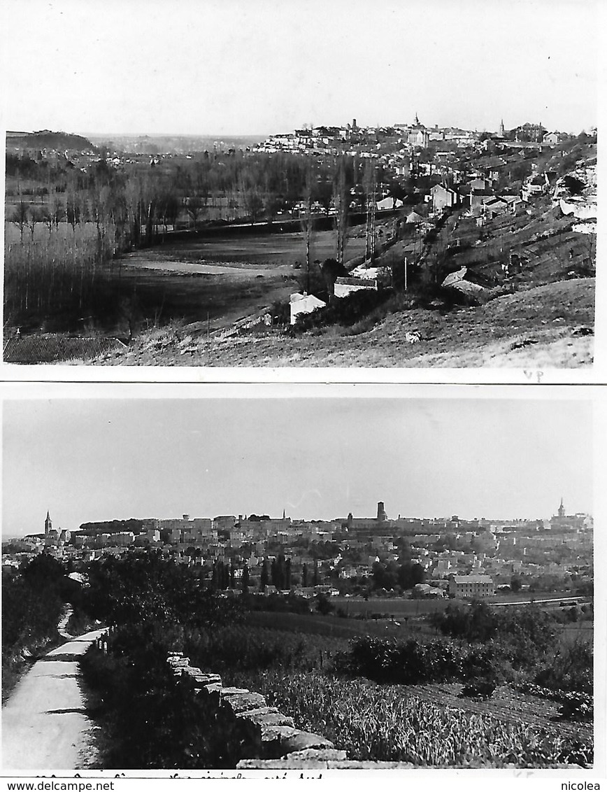 ANGOULEME - PHOTO ORIGINALE RARE - VUE GENERALE COTE EST 1939 ET COTE SUD 1938 - Angouleme