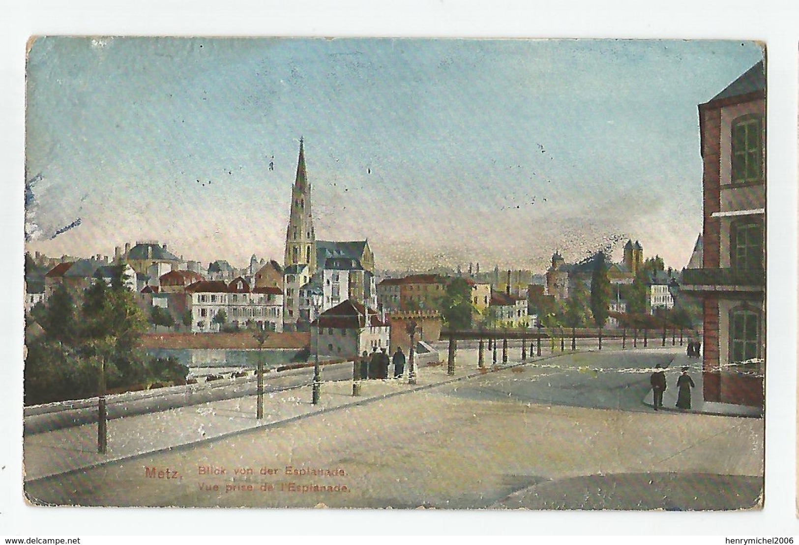 57 Moselle Metz Vue Prise De L'esplanade 1913 Ed Felix Luib - 2scans - Metz