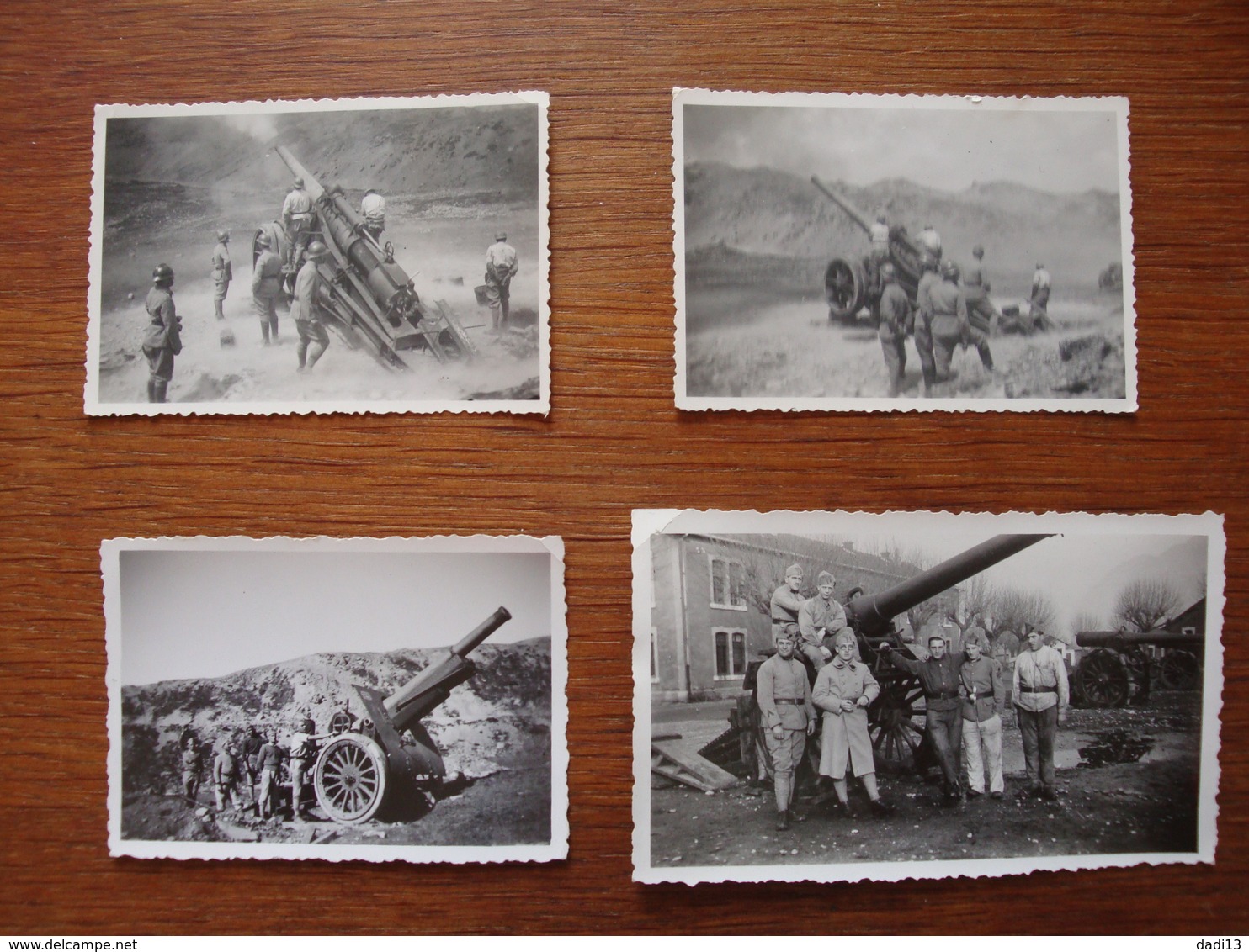 Lot 4 Photos Artilleurs Pendant Campagne De Guerre - 14-18? - Guerre, Militaire