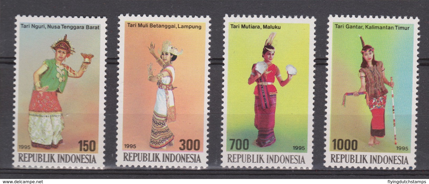 Indonesie Indonesia 1664-1667 MNH ; Art And Culture Kunst En Kultuur 1995 ; Dans, Dance, Baile, Danza,danse - Dans