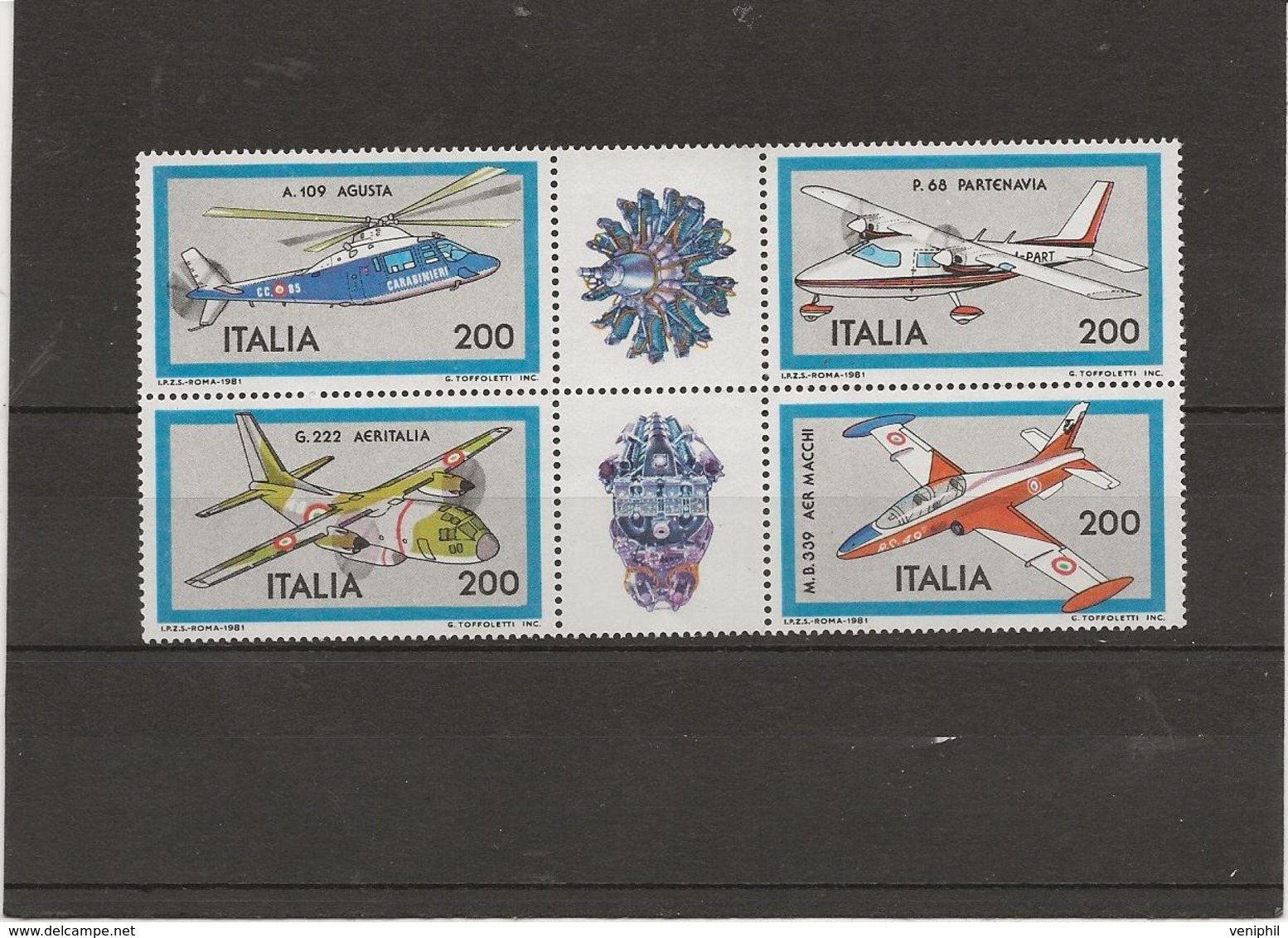 ITALIE - N° 1484 A 1487 NEUF XX BLOC DE 4 - ANNEE 1981 - - 1981-90:  Nuevos