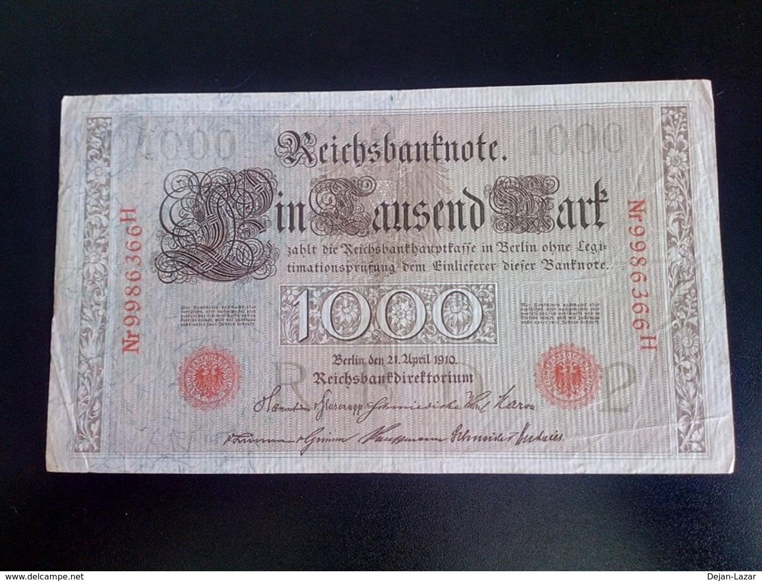 GERMANY ALLEMAGNE DEUTSCHLAND 1000 Mark 1910 - 1000 Mark