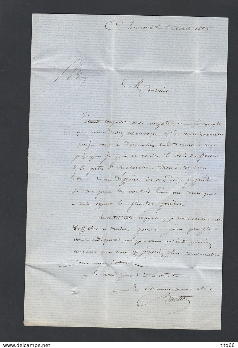 Napoléon 14 A Sur Lettre Avec Correspondance De Clermont De L' Oise Vers Eu Du 5 Avril 1855 - 1849-1876: Classic Period