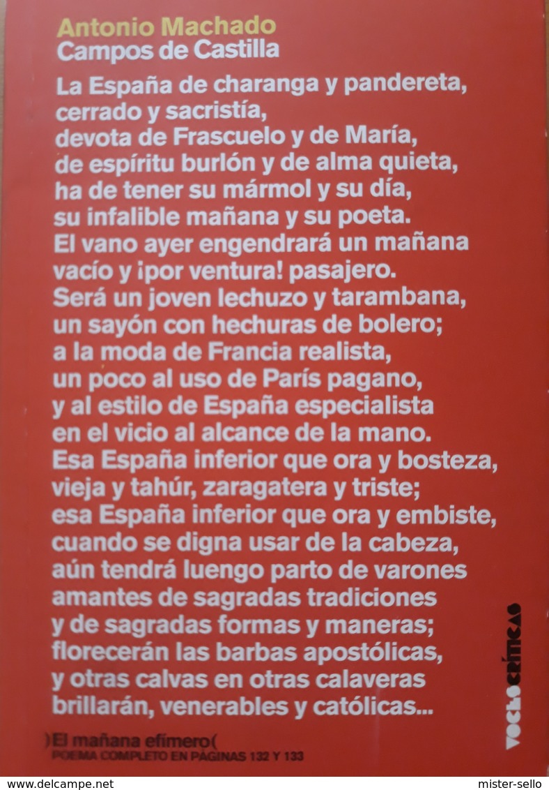 ANTONIO MACHADO - CAMPOS DE CASTILLA. USADO EN BUEN ESTADO - Poesía