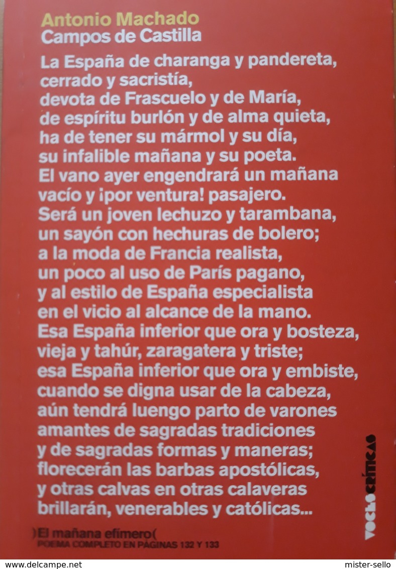 ANTONIO MACHADO - CAMPOS DE CASTILLA. USADO EN BUEN ESTADO - Poésie