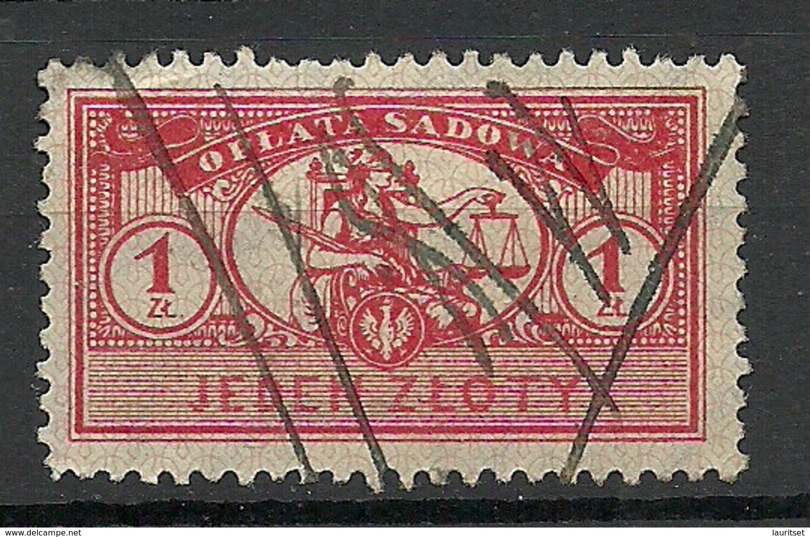 POLEN Poland Tax Oplata Sadowa 1 Zl. Court Stamp Juridical Tax O - Fiscaux