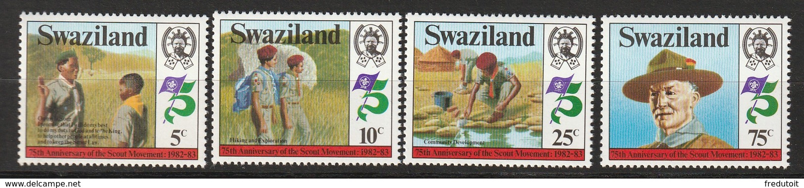 SWAZILAND - N° 412/5 ** (1982) Scoutisme - Swaziland (1968-...)