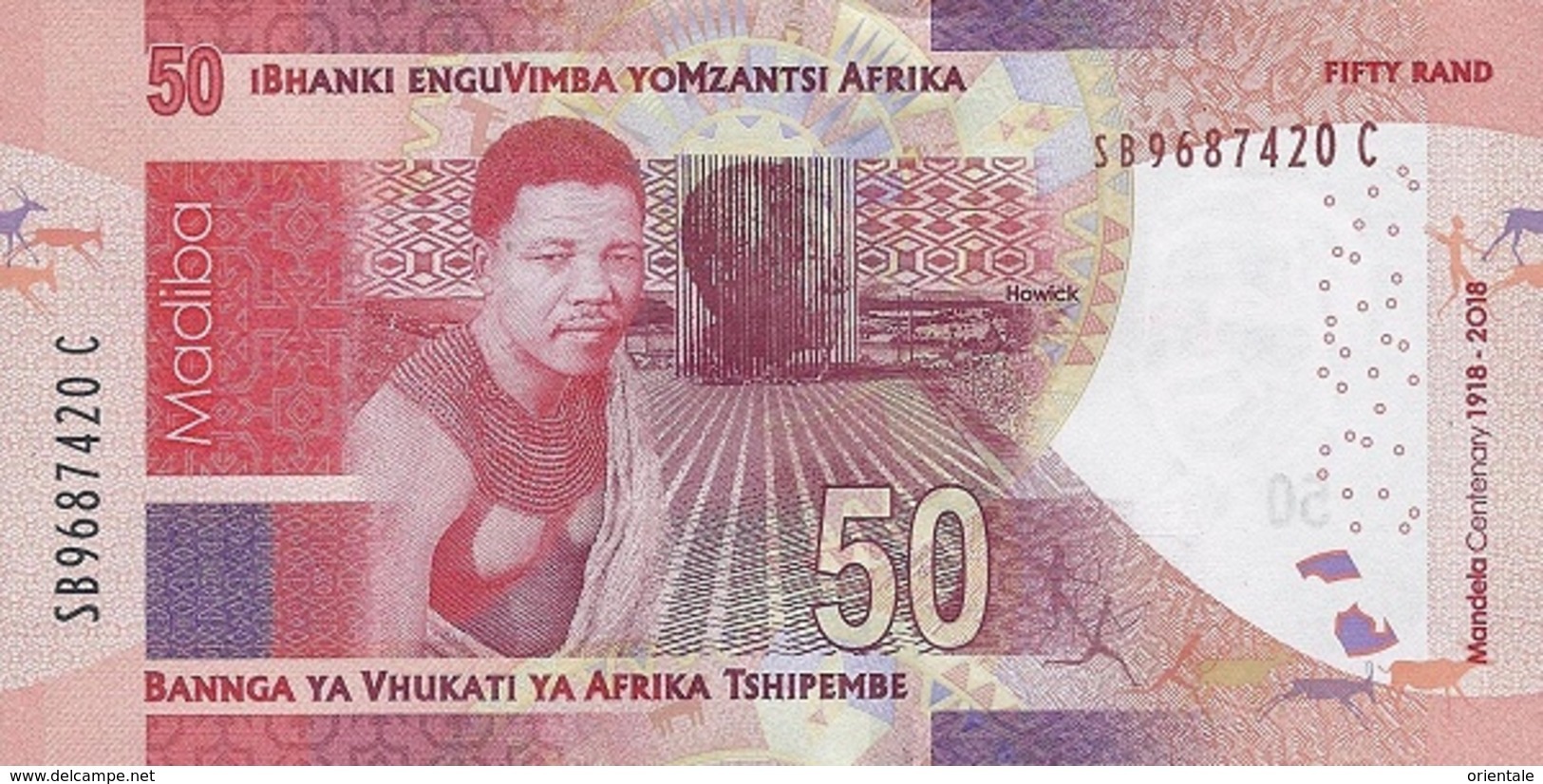 SOUTH AFRICA P. 145 50 R 2018 UNC - Suráfrica