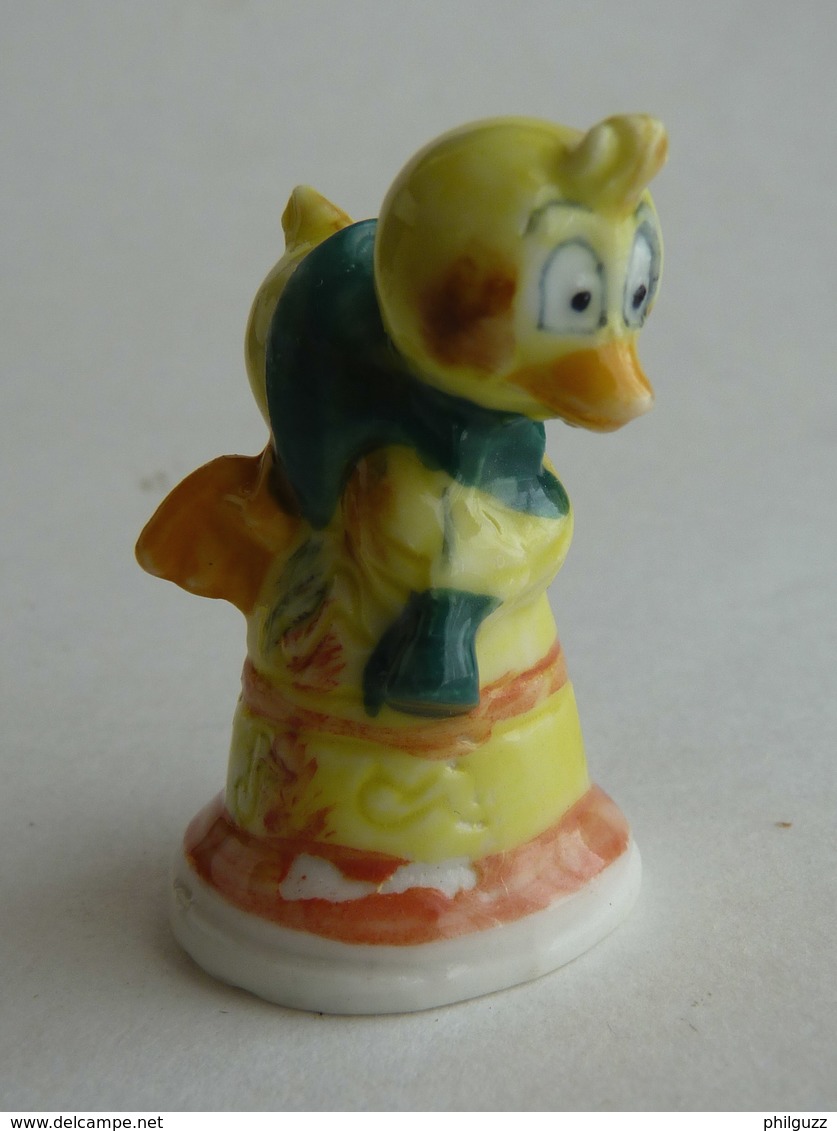 1 GROSSE FEVE PRIME 1995 PAQUES VIVE LES FRIPOUILLES BEBE CANARD SUR UNE CLOCHE - Animaux