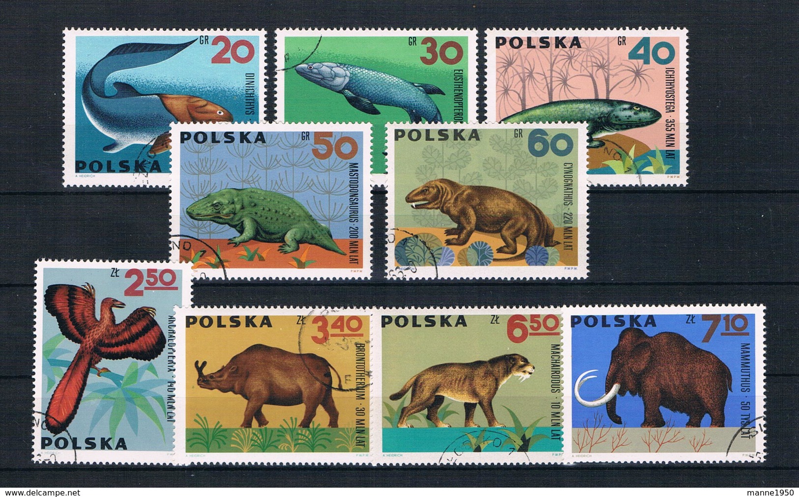 Polen 1966 Tiere Mi.Nr. 1655/63 Kpl. Satz Gestempelt - Gebraucht