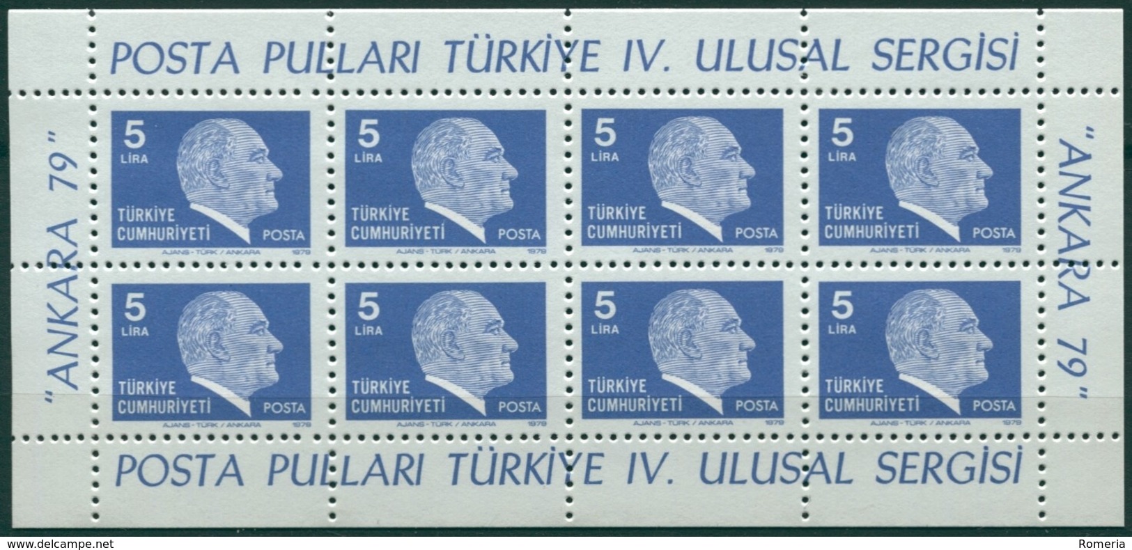 Turquie - 1979 - Yt BF 21 - "Ankara 79" - Exposition Philatélique - ** - Nuevos