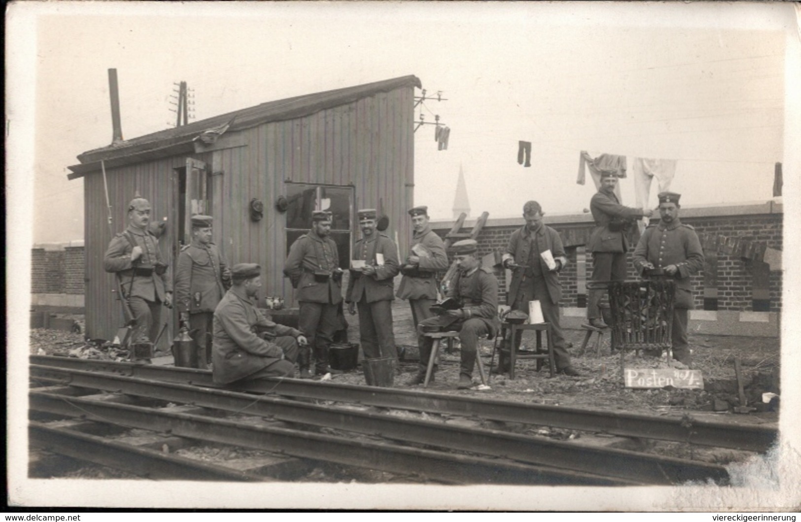 ! 1. Weltkrieg, Guerre 1914, Brüssel, Bruxelles, Hamburger Jungs, Posten No 4., Eisenbahnbrücke, Chemin De Fer, Photos - Otros & Sin Clasificación