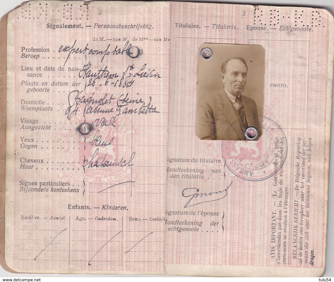 Ancien Passeport - Collections