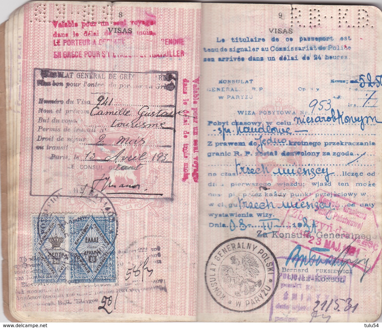 Ancien Passeport - Collections