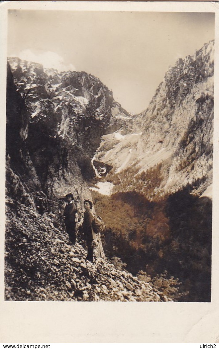 AK Am Einstieg In Den Akademikersteig - Blick Ins Große Höllental - Scheeberg - Naturfreundehaus Weichtal  (41993) - Schneeberggebiet