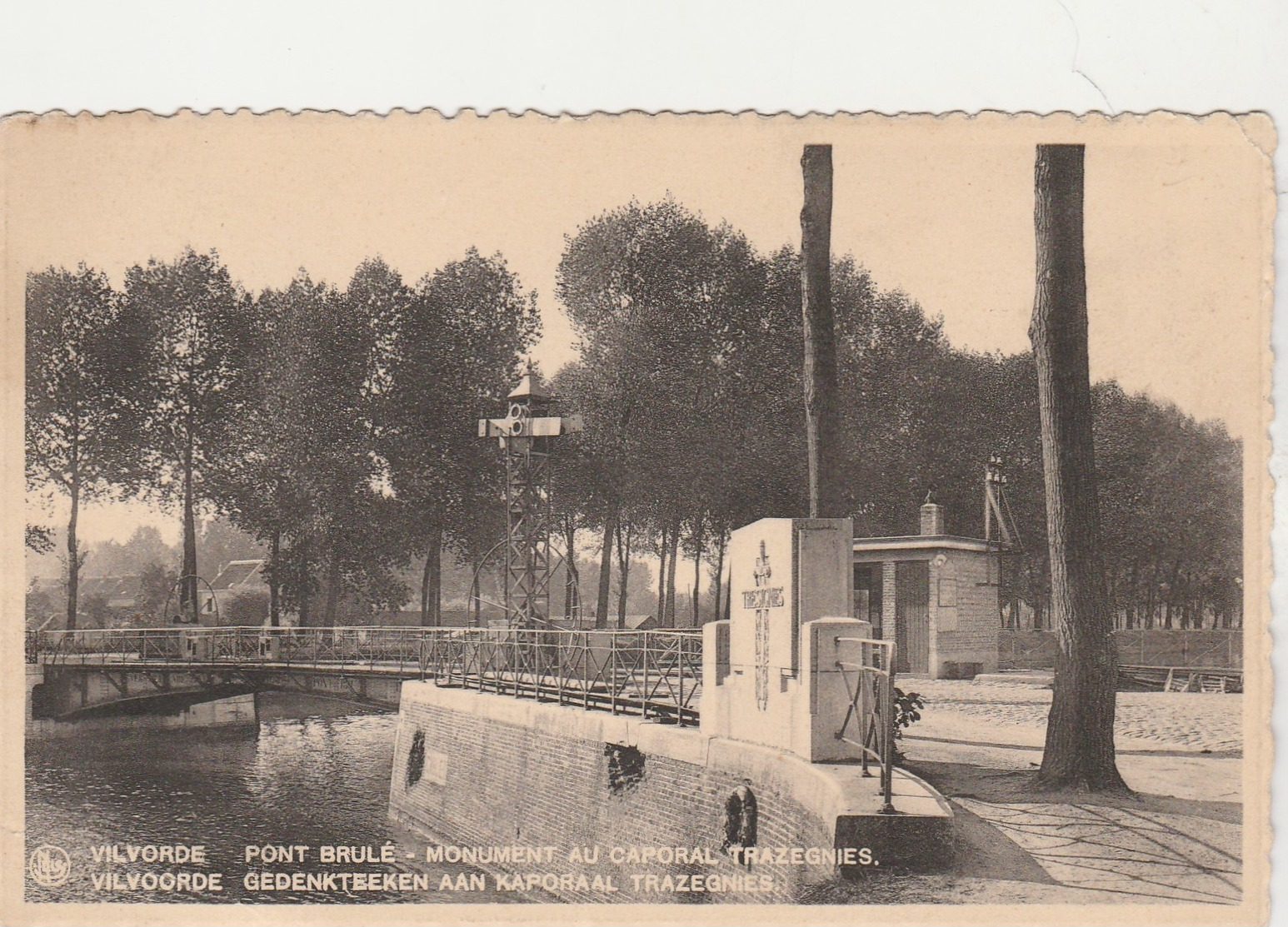 Vilvorde , Vilvoorde ,  Pont Brulé , Monument Au Caporal Trazegnies Gedenkteeken Aan Kaporaal Trazegnies - Vilvoorde