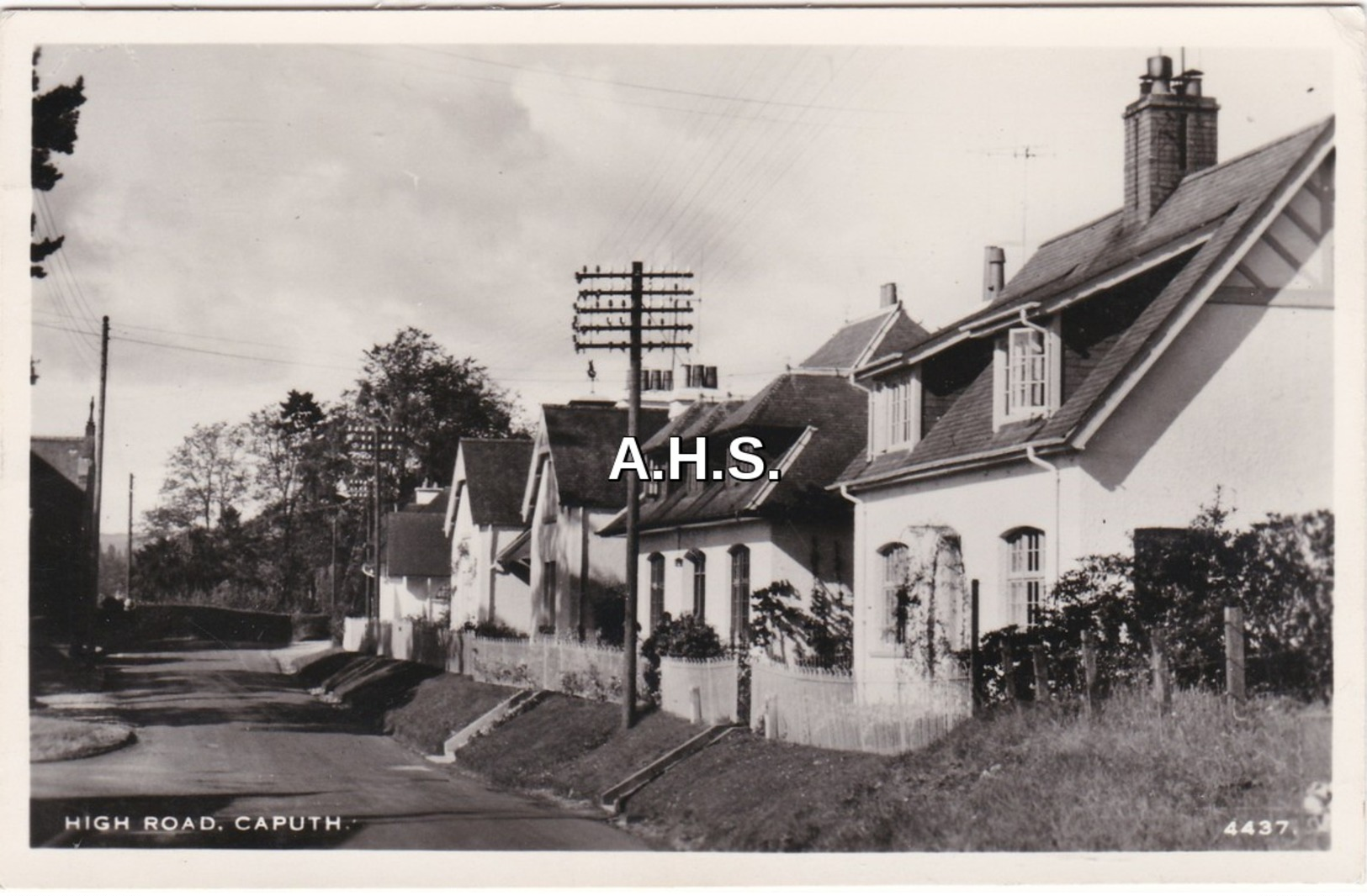 Perthshire;High Road. Caputh. J.B. White Real Photo Postcard. - Perthshire