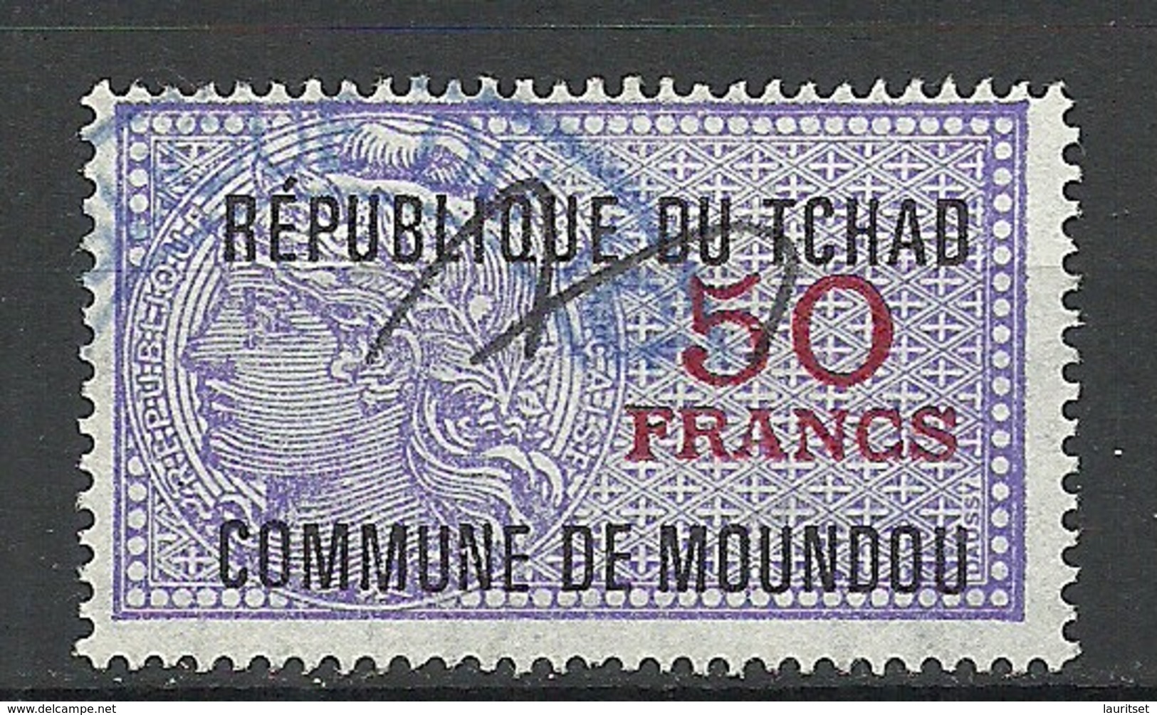 Commune De MOUNDOU Tschad FRANKREICH France Colonie Taxe De Revenue Tax 50 Francs O - Oblitérés