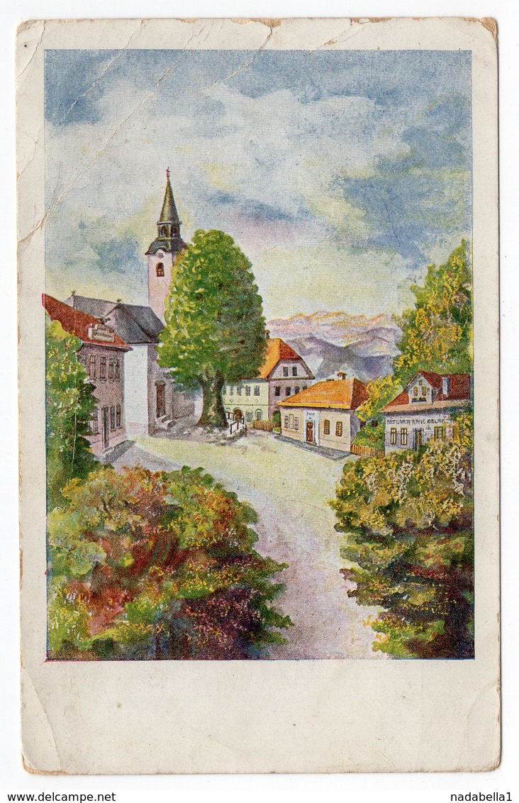 1920s KINGDOM SHS, SLOVENIA, SV. GREGOR, DR. KREKA BIRTHPLACE, ILLUSTRATED POSTCARD, NOT USED - Yugoslavia