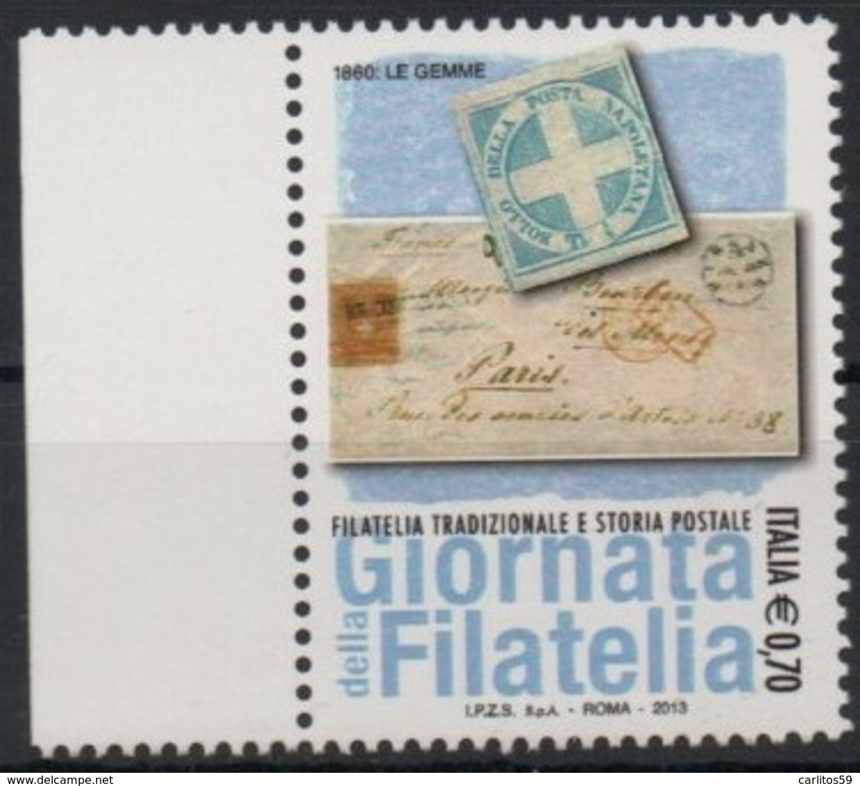 Italia - Repubblica 2013 "Giornata Della Filatelia, Filatelia Tradizionale E Storia Postale €. 0,70", Nuovo - 2011-20:  Nuovi