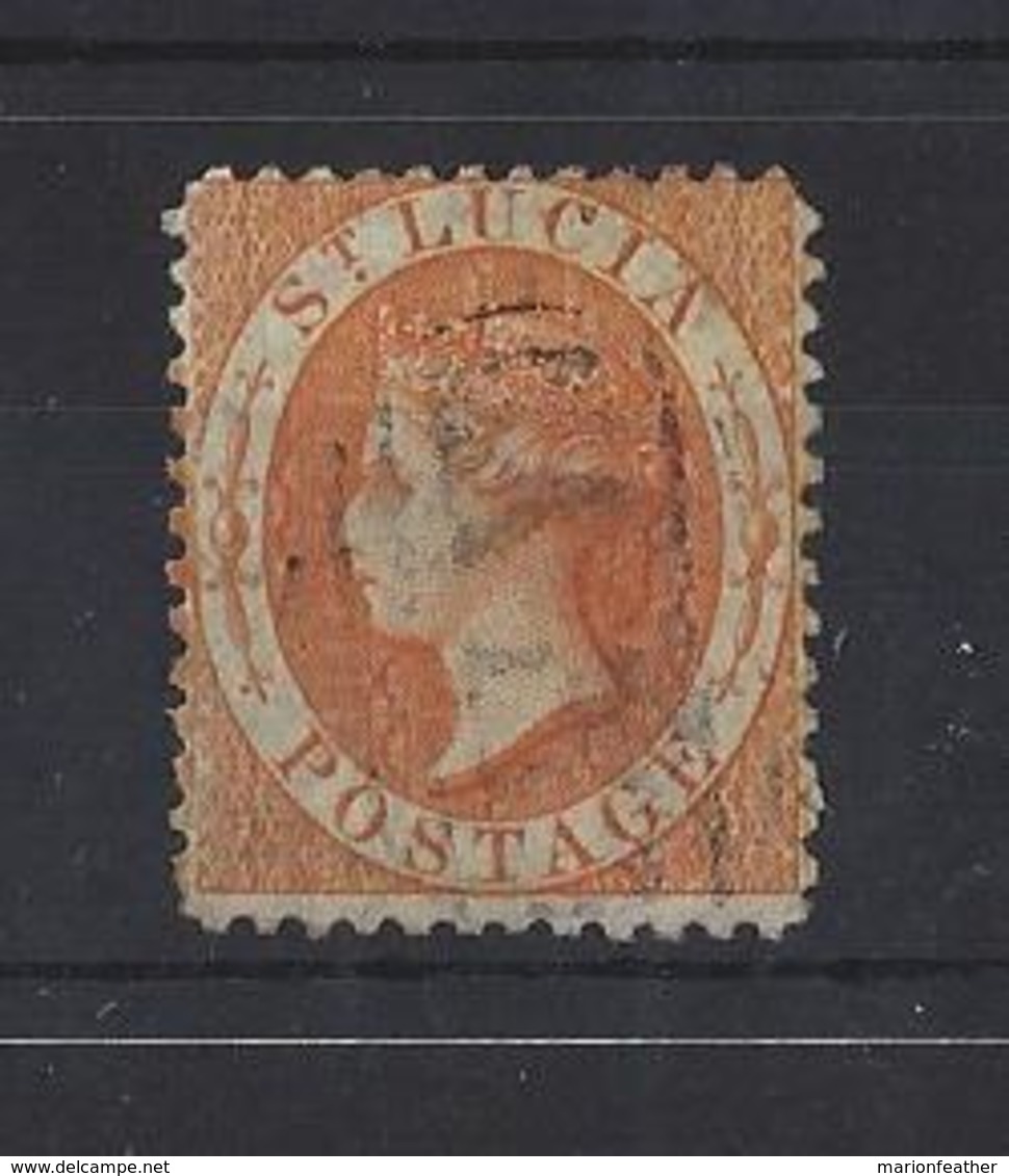 St. LUCIA..QUEEN VICTORIA...(1837-01)..SG14b...VFU.. - Ste Lucie (...-1978)