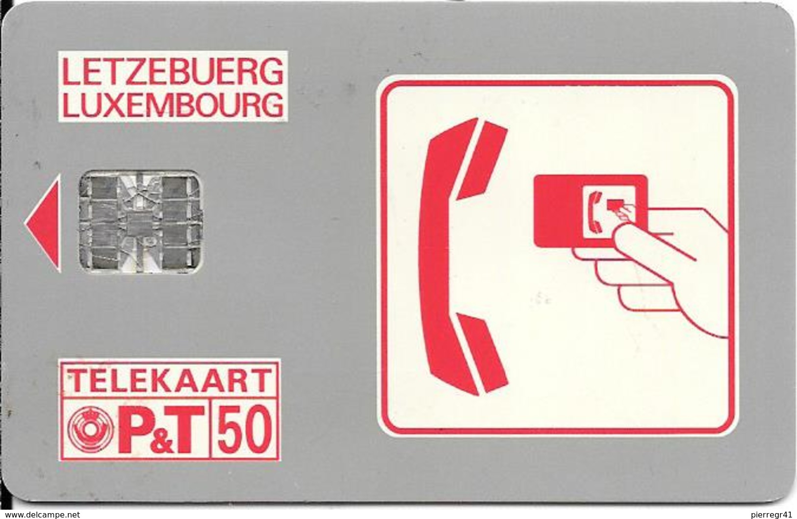 CARTE-PUCE-LUXEMBOURG-50U-Série SC1C-SC7-LOGO ROUGE-GENERIQUE R° Glacé-V°Pt N° Rge C49146648--UTILISE-TBE - Luxembourg