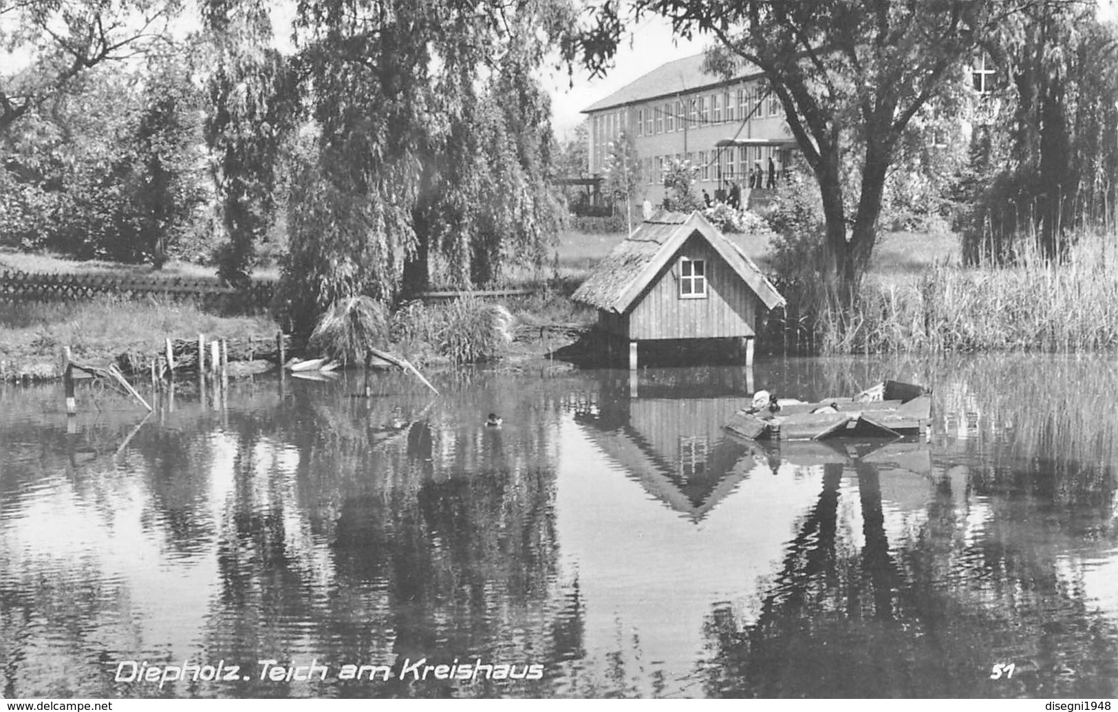 M08246 "DIEPHOLZ -TEICH AM KREISHAUS"  CART. ORIG. SPED. 1962 - Diepholz