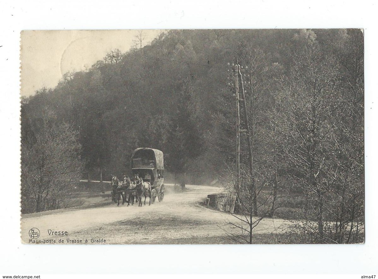 Graide Vresse - Malle Poste De Vresse à Graide - Circulé 1913 - Edit. Nells - SUPER - Bièvre