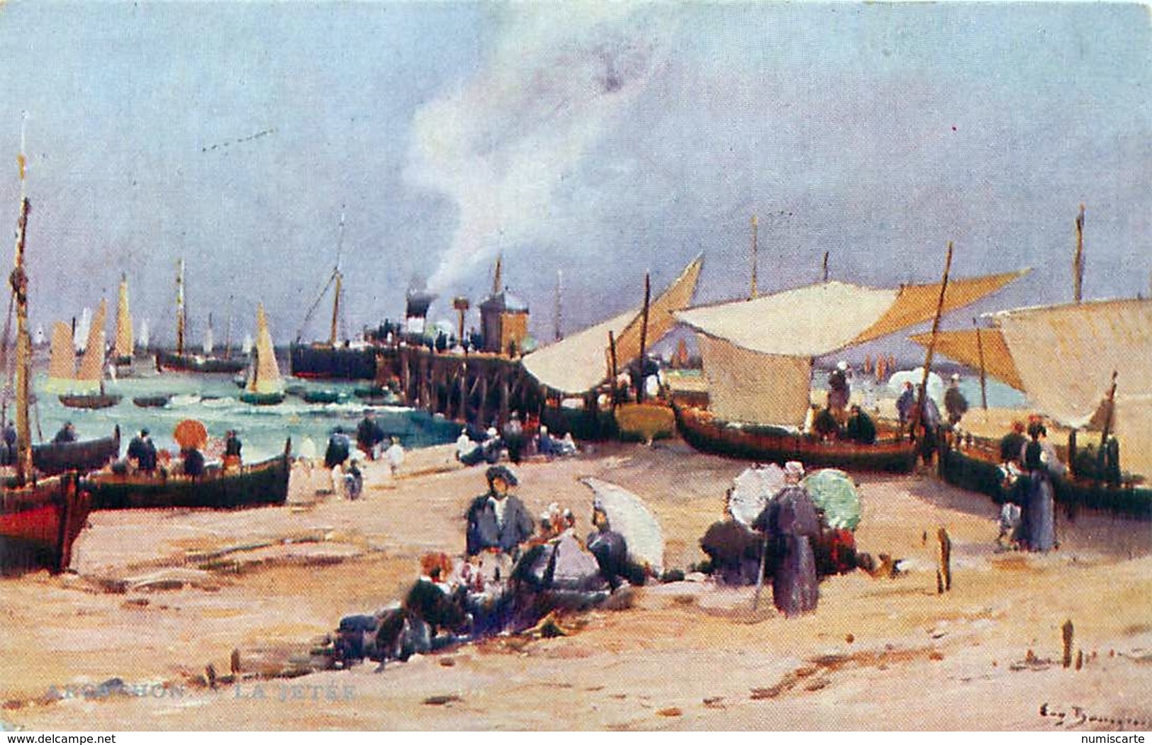 Lot 8 Cpa Les Sites De France Par Eugène Bourgeois - Pyrénées Et Arcachon - Bourgeois