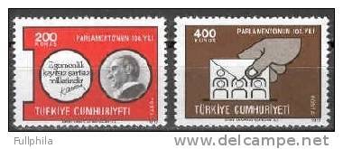 1977 TURKEY CENTENARY OF THE PARLIAMENT MNH ** - Neufs