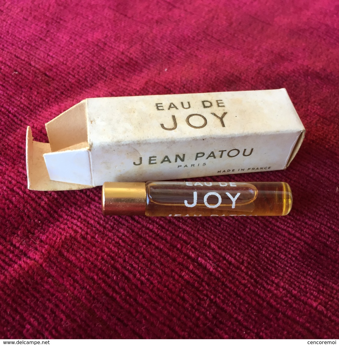 Ancien Flacon Tube Miniature Eau De De Joy Jean Patou - Miniatures Femmes (avec Boite)