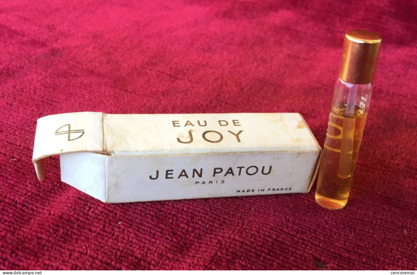 Ancien Flacon Tube Miniature Eau De De Joy Jean Patou - Miniatures Femmes (avec Boite)