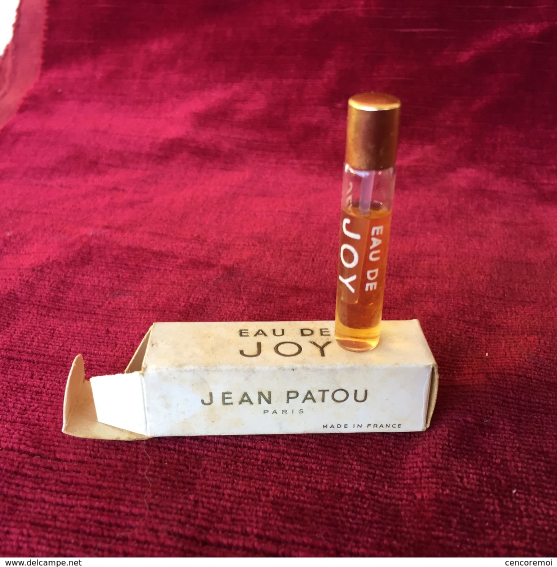 Ancien Flacon Tube Miniature Eau De De Joy Jean Patou - Miniatures Femmes (avec Boite)