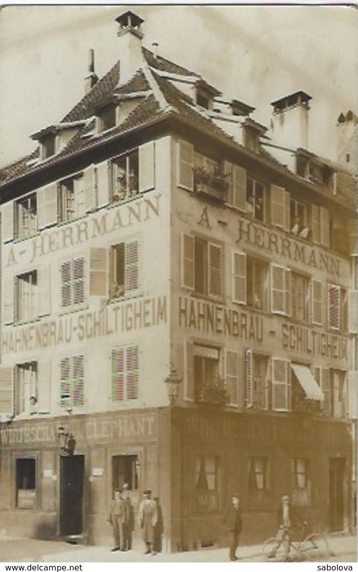 Strasbourg Schiltigheim Café A Hermann Carte Photo - Strasbourg