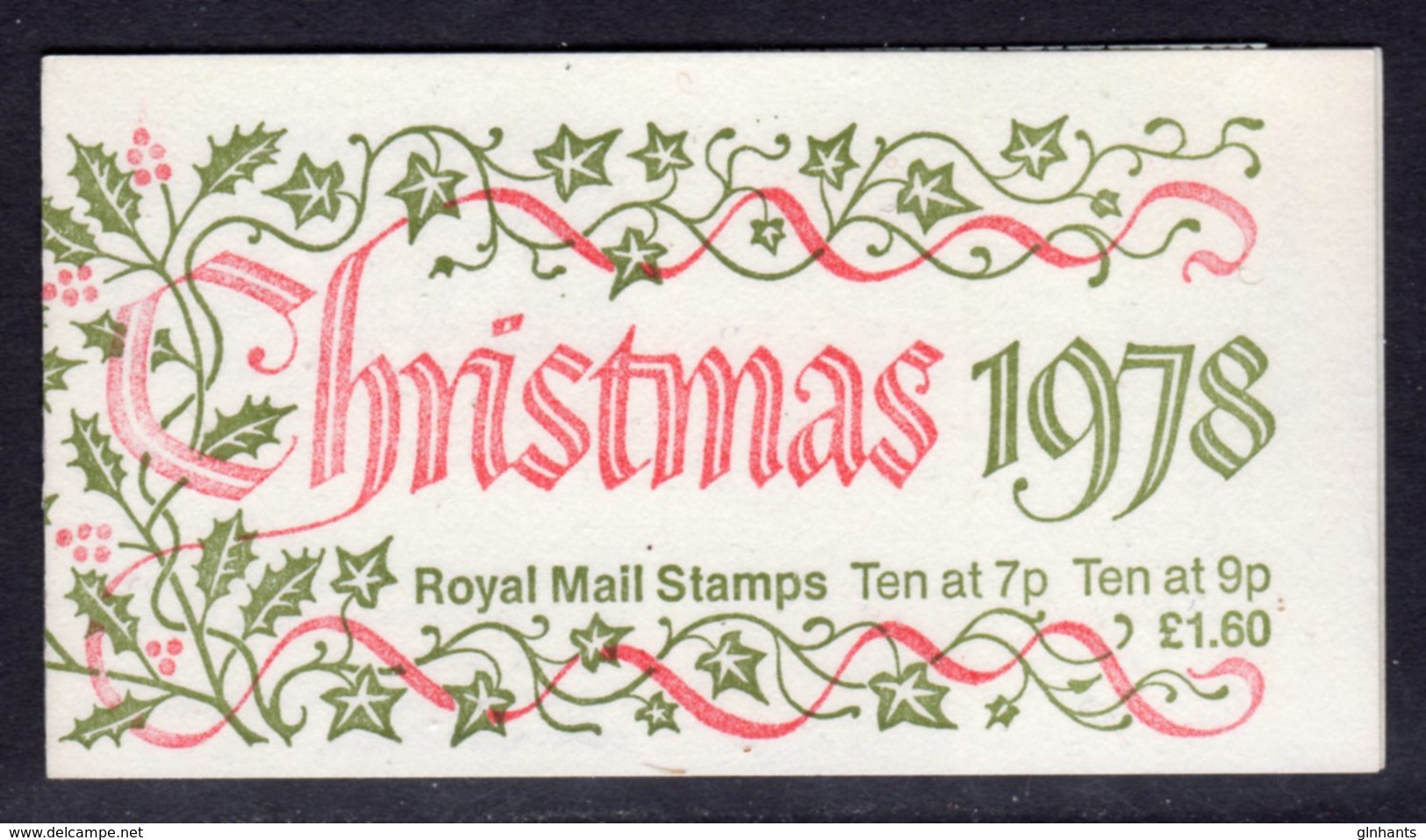 GB GREAT BRITAIN - 1978 CHRISTMAS FOLDED BOOKLET £1.60p COMPLETE WITH PANE X875l MNH ** SG FX1 - Booklets