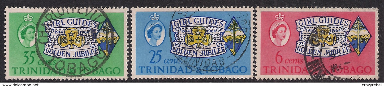 Trinidad & Tobago 1964 QE2 Set 3 Girl Guides Jubilee SG 308 - 310 ( D930 ) - Trinidad & Tobago (1962-...)