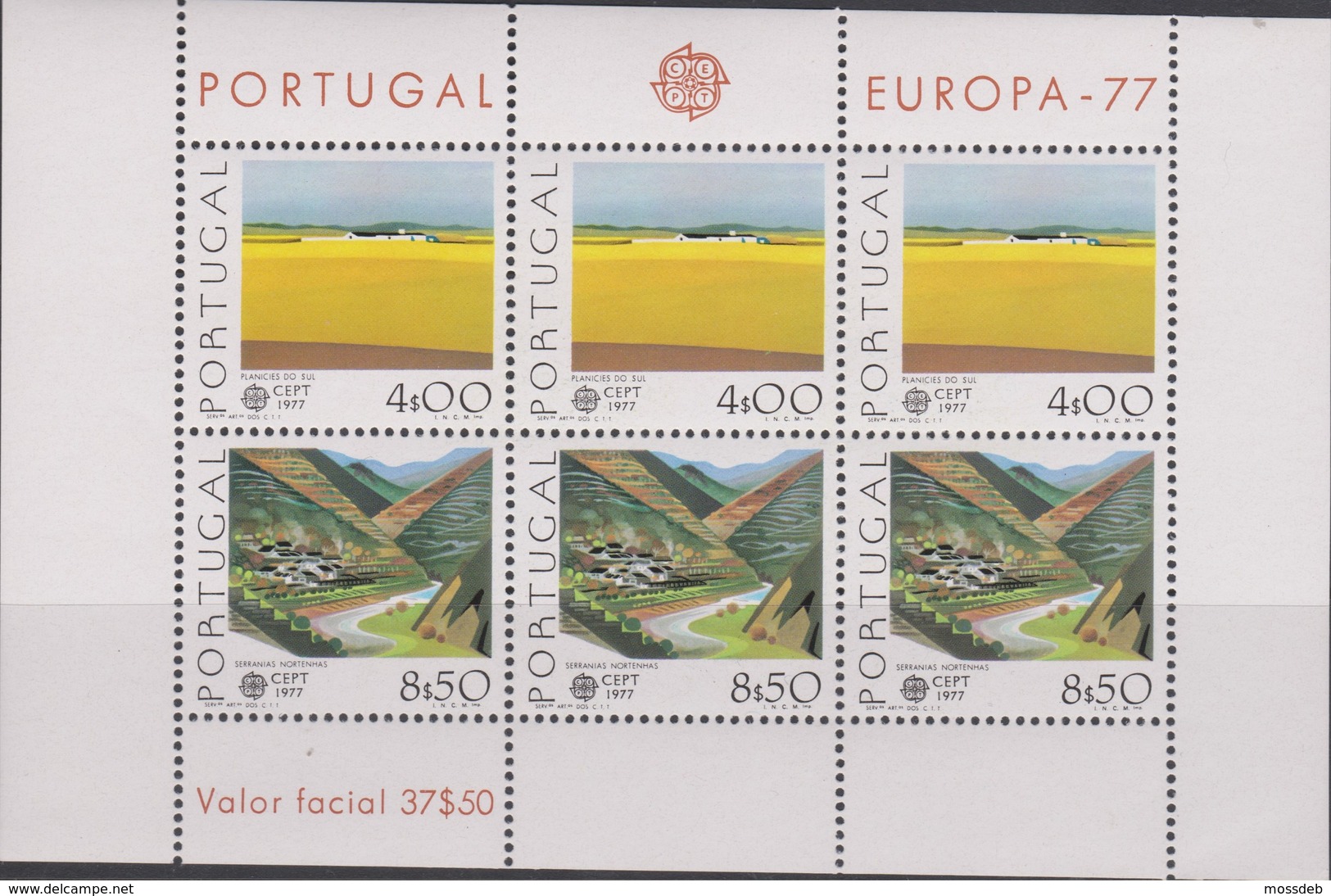 PORTUGAL 1977 EUROPA CEPT - PORTUGUESE LANDSCAPE  -  PAYSAGE PORTUGAIS - 1977