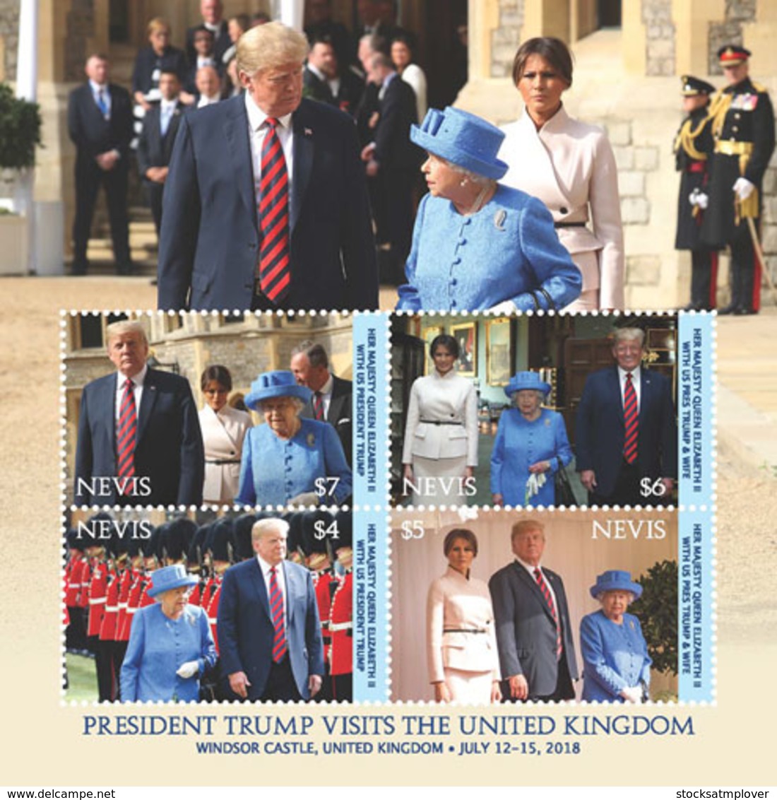Nevis  2018   PRESIDENT TRUMP VISITS THE UNITED KINGDOM I201901 - St.Kitts And Nevis ( 1983-...)
