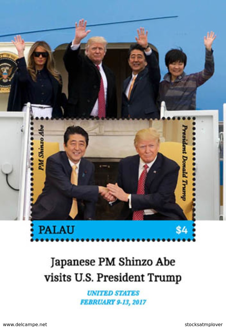 Palau 2017  U.S. PRESIDENT TRUMP VISITS JAPANESE PRIME MIINISTER SHINZO ABE   I201901 - Palau